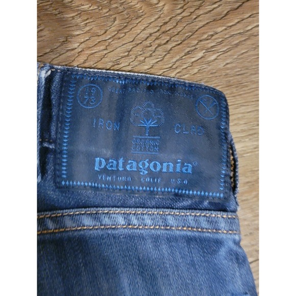 Patagonia Mens Blue Jeans Denim Pants 31x30"Organic Cotton Blend StraightStretch - Picture 13 of 15